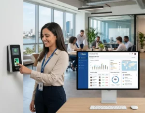 Logiciel de pointage Olvo Smart attendance en Tunisie avec interface de gestion des présences et contrôle d’accès biométrique