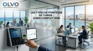 Terminal de pointage biométrique OLVO Technology, une solution performante de pointeuse en Tunisie pour entreprises