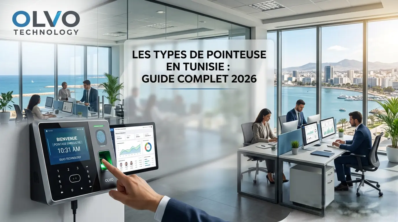 Terminal de pointage biométrique OLVO Technology, une solution performante de pointeuse en Tunisie pour entreprises
